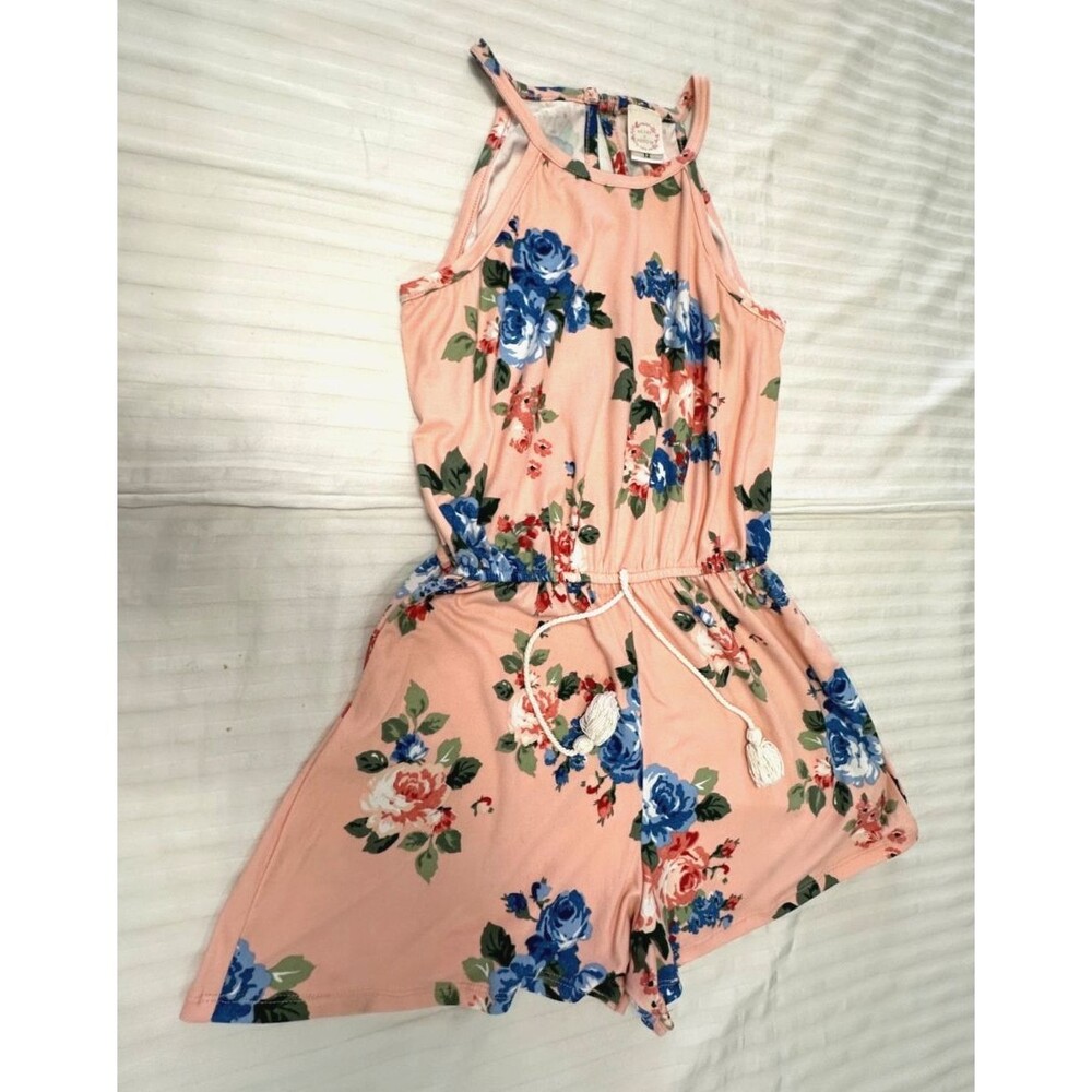 HEART ARROW GIRLS SHORTALLS JUMPER ROMPER SIZE 12